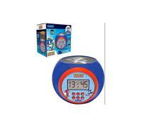 Lexibook Réveil projecteur Sonic RL977SN – Alarme Snooze, Veilleuse min., Écran LCD, Piles, Bleu