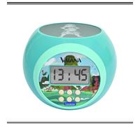 Réveil Projecteur Vaiana, Fonction Alarme, Veilleuse Avec Minuterie, Écran Lcd Bleu TU