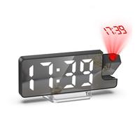 Réveil Projection Numérique, Horloge à Projection, 3 niveaux de luminosité, Snooze, projection peut être tournée, 3 modes Alarme