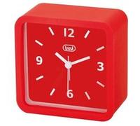 Trevi Réveil SL 3820 – Grand cadran, coque silicone antichoc, mouvement balayage silencieux – Rouge