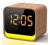 Réveil radio pour chambre à coucher - Radio FM numérique - Bruit blanc - 9 sonneries - Veilleuse 7 couleurs - Minuterie de sommeil