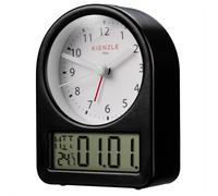 Kienzle Réveil Rétro Analogique avec Affichage Numérique Date Température, Boîtier Métal, Rétroéclairage