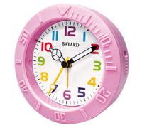 Réveil rose rond pour enfant chiffres colorés Bayard couleur : Rose