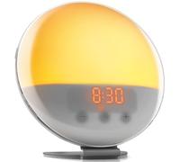 Réveil Simulateur d'Aube Haute Fidélité - Reveil Lumineux Naturel Doux, FM | Réveil Lumineux avec Mode Nuit Noire et Bruit Blanc - Lumière Progressive, Simulation Soleil, Crépuscule, Lampe Chevet, Radio