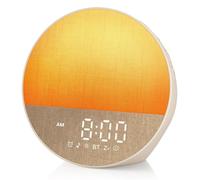 Réveil simulateur de lever de soleil - Réveil avec alarme - 6 en 1 - Haut-parleur Bluetooth - Bruit blanc avec 30 sons - Lampe de nuit RGB à intensité réglable - Minuterie de sommeil et fonction snooz