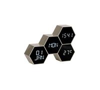 - Réveil Six 4 facettes hexagonale - Or - Six