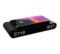 Station de charge réveil Thomson Induction 15W LED blanc USB-C Température Noir