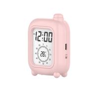 Réveil Valise Rechargeable avec Minuteur Visuel - Idéal pour l'Étude Concentrée Pink