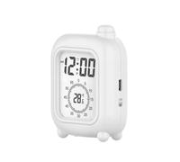 Réveil Valise Rechargeable avec Minuteur Visuel - Idéal pour l'Étude Concentrée White