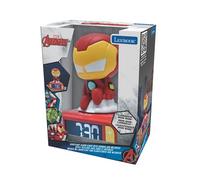 Lexibook, Marvel Iron-Man, Réveil veilleuse Iron Man, Sons et mélodies, Écran LCD rétro-éclairé, Lumineux, Snooze, RL800AV2, Petit