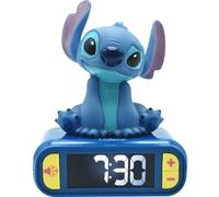 Réveil Veilleuse Stitch Lexibook - Sons, Mélodies, LCD Rétro-éclairé Bleu