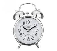 Réveil Vintage rétro silencieux pointeur horloges rond numéro double cloche fort réveil chevet veilleuse maison décors