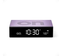 Réveil Wecker Flip Premium, réversible, écran VA-LCD, tactile, en aluminium, couleur violette