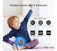 Réveille-matin - Réveil pour enfants - Réglable en différentes lumières - Veilleuse sans fil