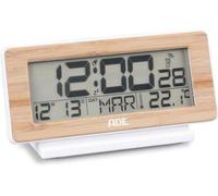 Réveils numériques avec affichage de la température et calendrier, au design bambou - Écran LCD avec fonction d'enregistrement des données