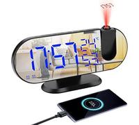 Réveils numériques avec projection - Noir - Compact - Horloge à encastrer