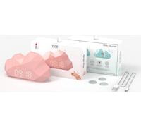 Réveils numériques - Mini-réveil avec écran « Cloudy » - Horloge de bureau et de chevet - Décoration de chambre à coucher - Petit format - Rose - Pour adultes et enfants - Avec mode veille - Design mo