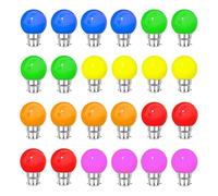 Rêvenergie Lot 24 ampoules Led B22 guirlande guinguette multicolore
