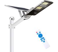 Réverbère solaire 233 LED Lampe solaire 20000lm IP65 étanche Variable Lampe solaire avec télécommande pour extérieur Jardin Terrasse Parking