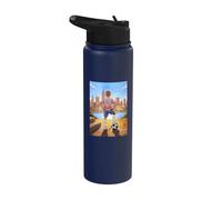 RÊVES DE GARÇO DE JOUER AU FOOTBALL PROFESSIONNEL À NEW YORK Stainless Steel Insulated Water Bottle