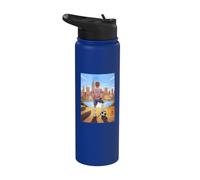 RÊVES DE GARÇO DE JOUER AU FOOTBALL PROFESSIONNEL À NEW YORK Stainless Steel Insulated Water Bottle