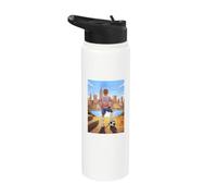 RÊVES DE GARÇO DE JOUER AU FOOTBALL PROFESSIONNEL À NEW YORK Stainless Steel Insulated Water Bottle