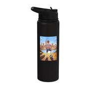 RÊVES DE GARÇO DE JOUER AU FOOTBALL PROFESSIONNEL À NEW YORK Stainless Steel Insulated Water Bottle