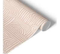 Revêtement adhésif Beige neutre 50x100 Film meuble couleur unie vinyle autocollant mat décoration sobre et propre pour placard