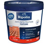 Revêtement d'étanchéité toiture, RIPOLIN Anti-infiltration terre cuite 4 L