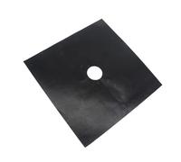 Revêtement Antiadhésif pour Four 5 Pièces 27x27x0,08cm Noir | Ptfe Résine, Centre Prédécoupé, pour Plaques Gaz et Base Four, Usage la Cuisine Quotidienne
