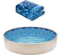 Revêtement de piscine rond Revêtement de piscine à chevauchement de 24 pieds Hauteur de paroi de 54 pouces