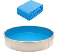 Revêtement de piscine rond VEVOR, φ550x147 cm, revêtement en vinyle, résistant à l'usure, pour piscines hors sol avec une hauteur de paroi de 132 cm, uni