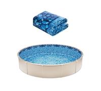Revêtement de Piscine Ronde pour Piscines Hors Sol à Parois de Hauteur 137 cm 549x147 cm Résiste à l'Usure Rétention d'Eau