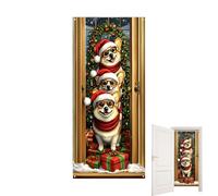 Revêtement de porte de Noël - décoratif classique avec | Bannière de Noël pour porte d'entrée comme décoration pour photographie de ferme, fête, pendaison de crémaillère et vacances