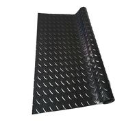 Revêtement de Sol en Caoutchouc pour Garage Rouleau de Tapis de Sol de Garage en Caoutchouc, Plaque diamantée, Tendon de bœuf, Multicolore, Plusieurs Tailles, 1.5mm(Black,0.5x20m)