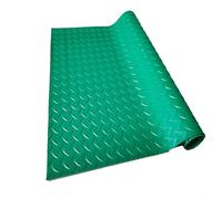 Revêtement de Sol en Caoutchouc pour Garage Rouleau de Tapis de Sol de Garage en Caoutchouc, Plaque diamantée, Tendon de bœuf, Multicolore, Plusieurs Tailles, 1.5mm(Green,0.5x8m)