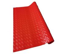 Revêtement de Sol en Caoutchouc pour Garage Rouleau de Tapis de Sol de Garage en Caoutchouc, Plaque diamantée, Tendon de bœuf, Multicolore, Plusieurs Tailles, 1.5mm(Red,0.5x3m)