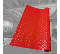 Revêtement de Sol en Caoutchouc pour Garage Rouleau de Tapis de Sol en Caoutchouc PVC 1,5 mm Multicolore 0,8x1-20m(Red,0.8x14m)