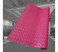 Revêtement de Sol en Caoutchouc pour Garage Rouleau de Tapis de Sol en Caoutchouc PVC 1,5 mm Multicolore 0,8x1-20m(Pink,0.8x18m)