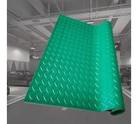 Revêtement de Sol en Caoutchouc pour Garage Rouleau de Tapis de Sol en Caoutchouc PVC 1,5 mm Multicolore 0,8x1-20m(Green,0.8x11m)