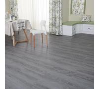 Revêtement de sol en PVC, vinyle, adhésif, 36 dalles, 91,5 x 15,2 cm, 5,01 m², chêne gris