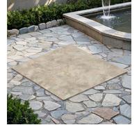 Revêtement de sol PVC clipsable imitation pierre, finition mate, 6 mm, compatible chauffage au sol, beige lin, 2,23 m² par coffret