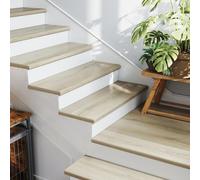 Revêtement d'escalier 'Bunschoten' set de 2 avec protection des bords PVC 120 x 32 x 4,6 cm Tessuto Milan