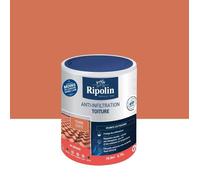 RIPOLIN - Etancheite Anti-infiltration Toiture Extérieur - Colmate les Fissures - Resistance a la Fissuration - Etanche - Résistante aux Intempéries et Rayonnement UV - 0,75L - Terre Cuite