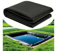 Revêtement d'étang à poissons pour fontaines revêtement d'étang à membrane | Durable résistant à la déchirure - Fondation de piscine noire épaisse en PEHD anti-infiltration(2x8m)