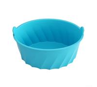 Revêtement en silicone réutilisable pour cocotte ovale de 6 à 8 litres, résistant à la chaleur, insert de cuisine pour un nettoyage facile au lave-vaisselle, noir (bleu)