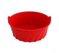 Revêtement en silicone réutilisable pour cocotte ovale de 6 à 8 litres, résistant à la chaleur, insert de cuisine pour un nettoyage facile au lave-vaisselle, noir (rouge)