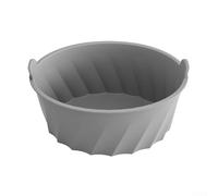 Revêtement en silicone réutilisable pour cocotte ovale de 6 à 8 litres, résistant à la chaleur, insert de cuisine pour un nettoyage facile au lave-vaisselle, noir (gris)