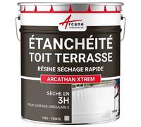 Revêtement Étanchéité Coloré - Résine étanche Terrasse et Toit Plat - Séchage 3H pour application en toute saison - ARCATHAN XTREM Ral 7035 gris clair 17 Kg (jusqu'a 11m² pour 2 couches)