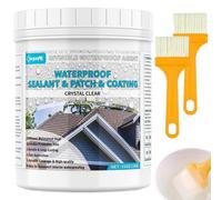 Revêtement Imperméable Transparent 1KG - Liquide Étanchéité Transparent Anti-Fuite, Mastic d’Étanchéité Invisible pour Intérieur et Extérieur, Résine Étanche pour Toiture, Mur, Tuyaux et Balcon